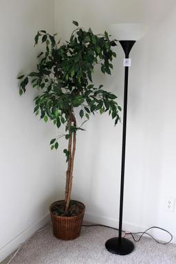 Floor Lamp & Faux Tree