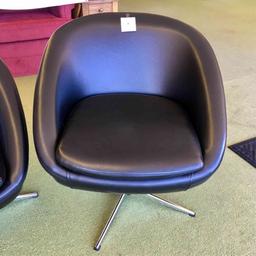 Three Faux Leather Swivel Chairs