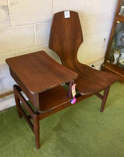 Mid-century Style Telephone Table With Seat