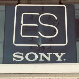 Neon Sony "ES" Sign
