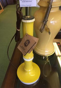 Two Yellow Table Lamps