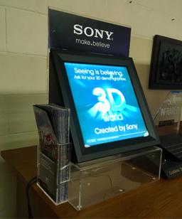 2 Sony Table Top Advertising Displays