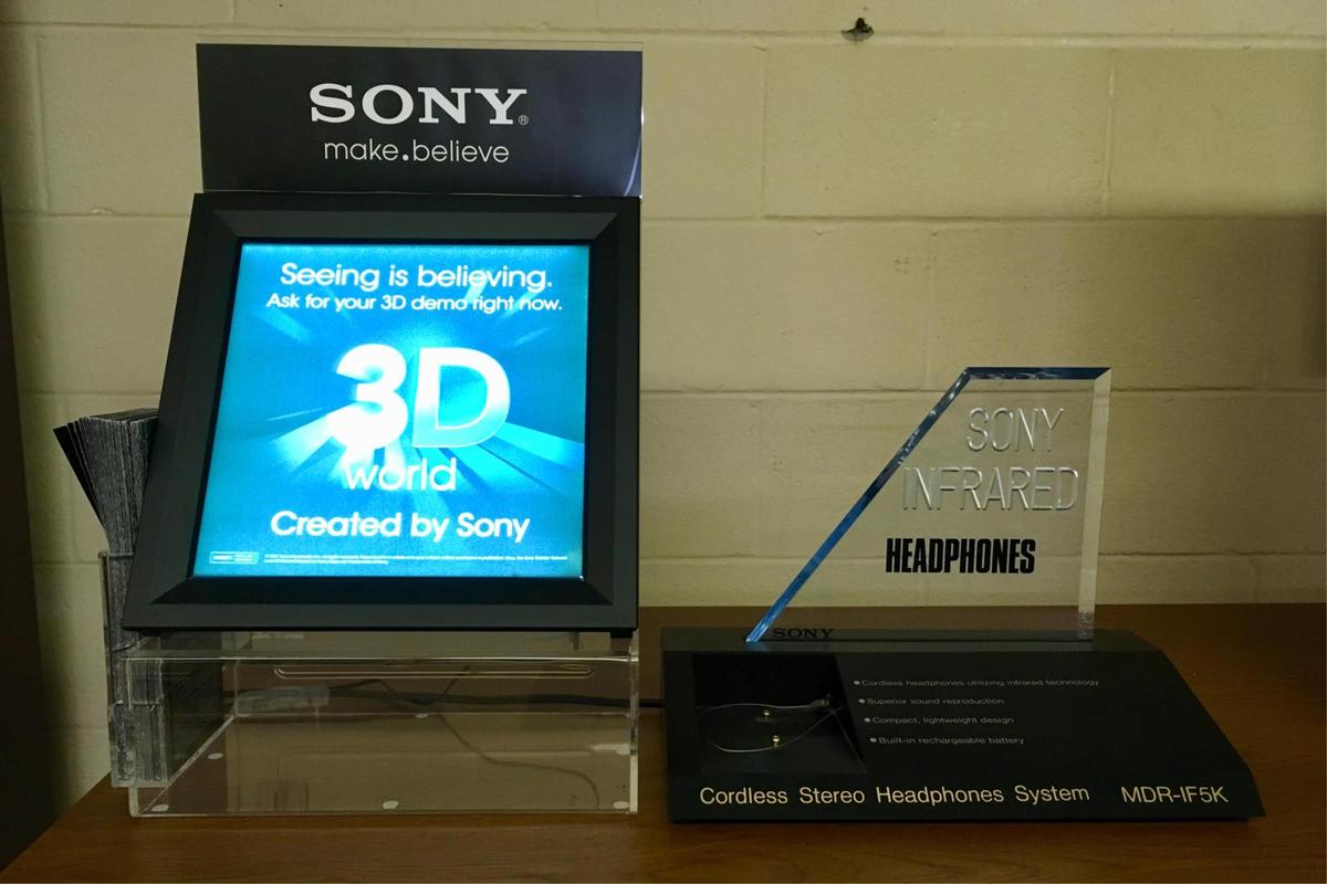 2 Sony Table Top Advertising Displays