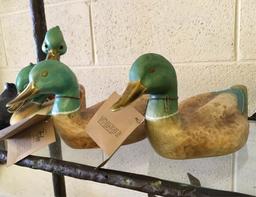 Five Ceramic Mid-century Duck Sculptures