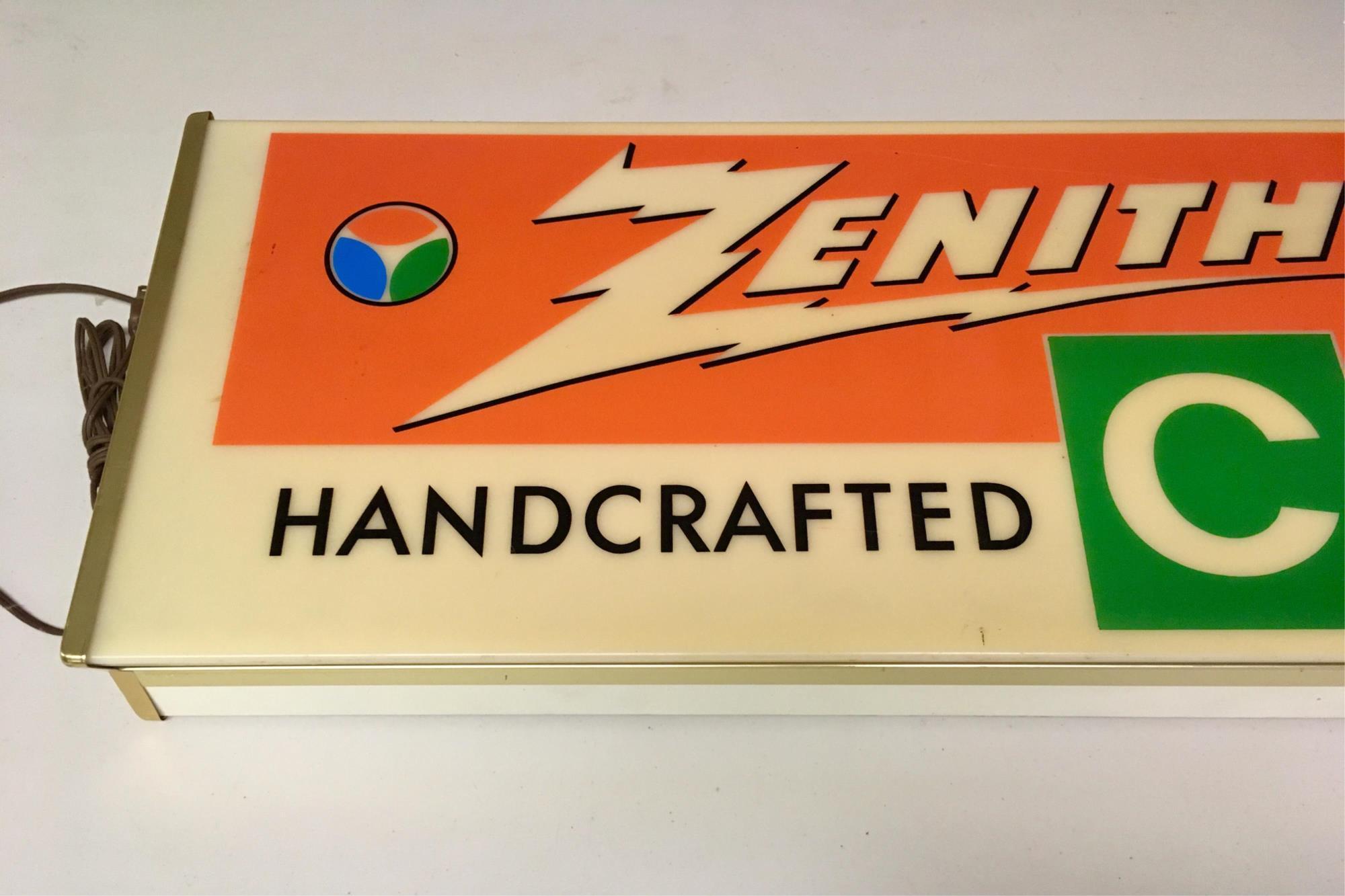 Vintage Zenith Lighted Advertising Sign