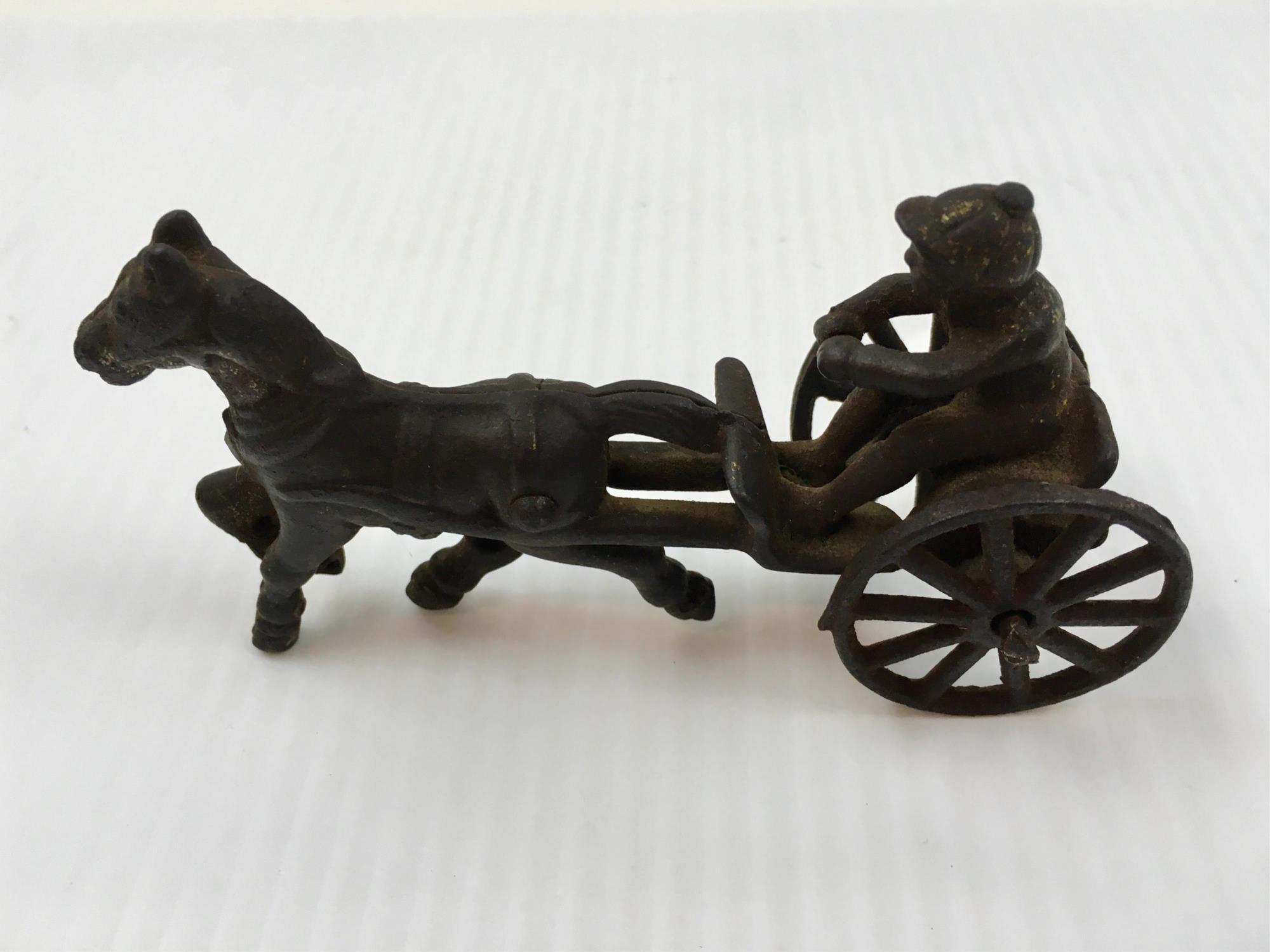 TWO VINTAGE CAST IRON TOYS