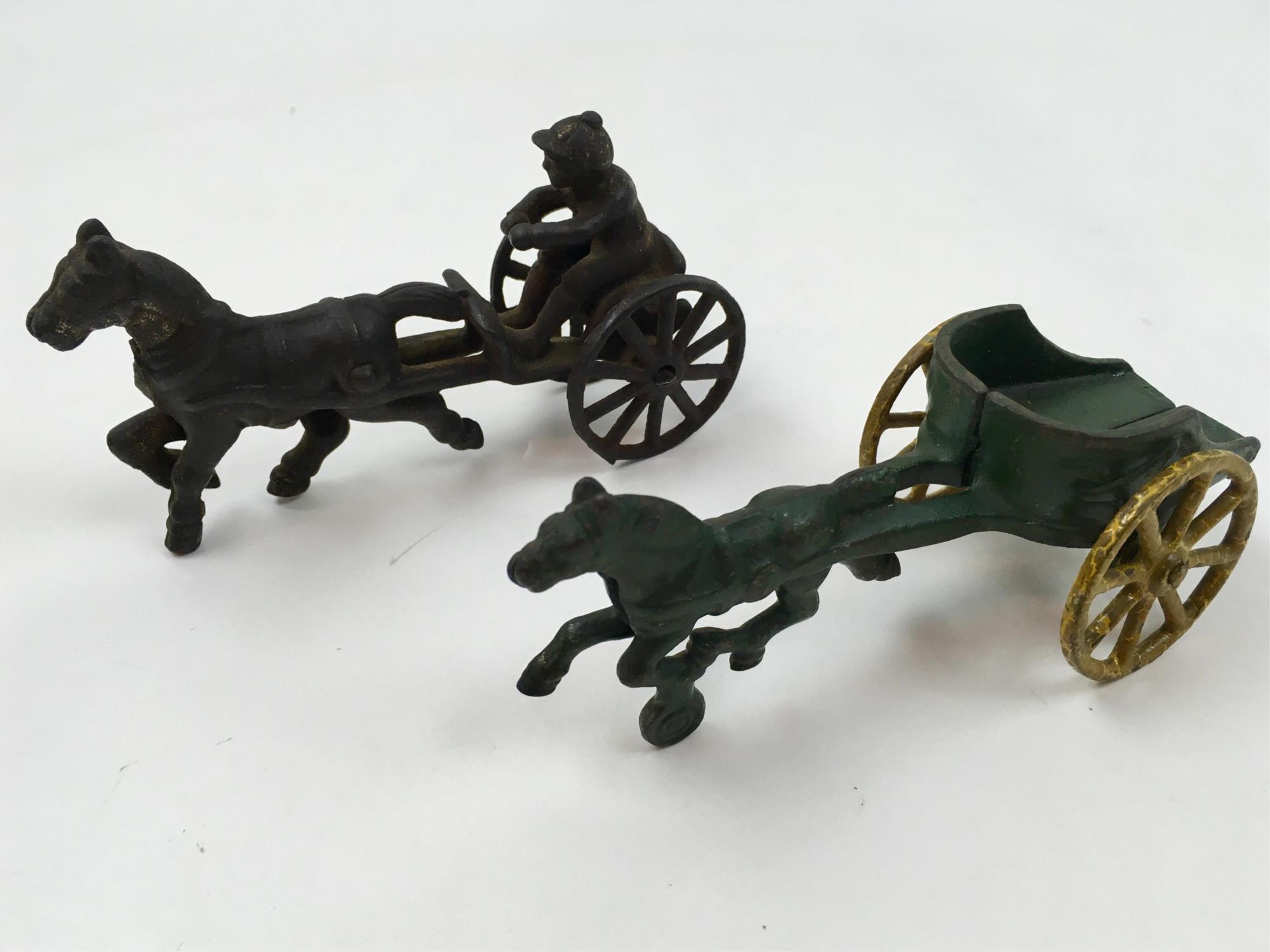 TWO VINTAGE CAST IRON TOYS