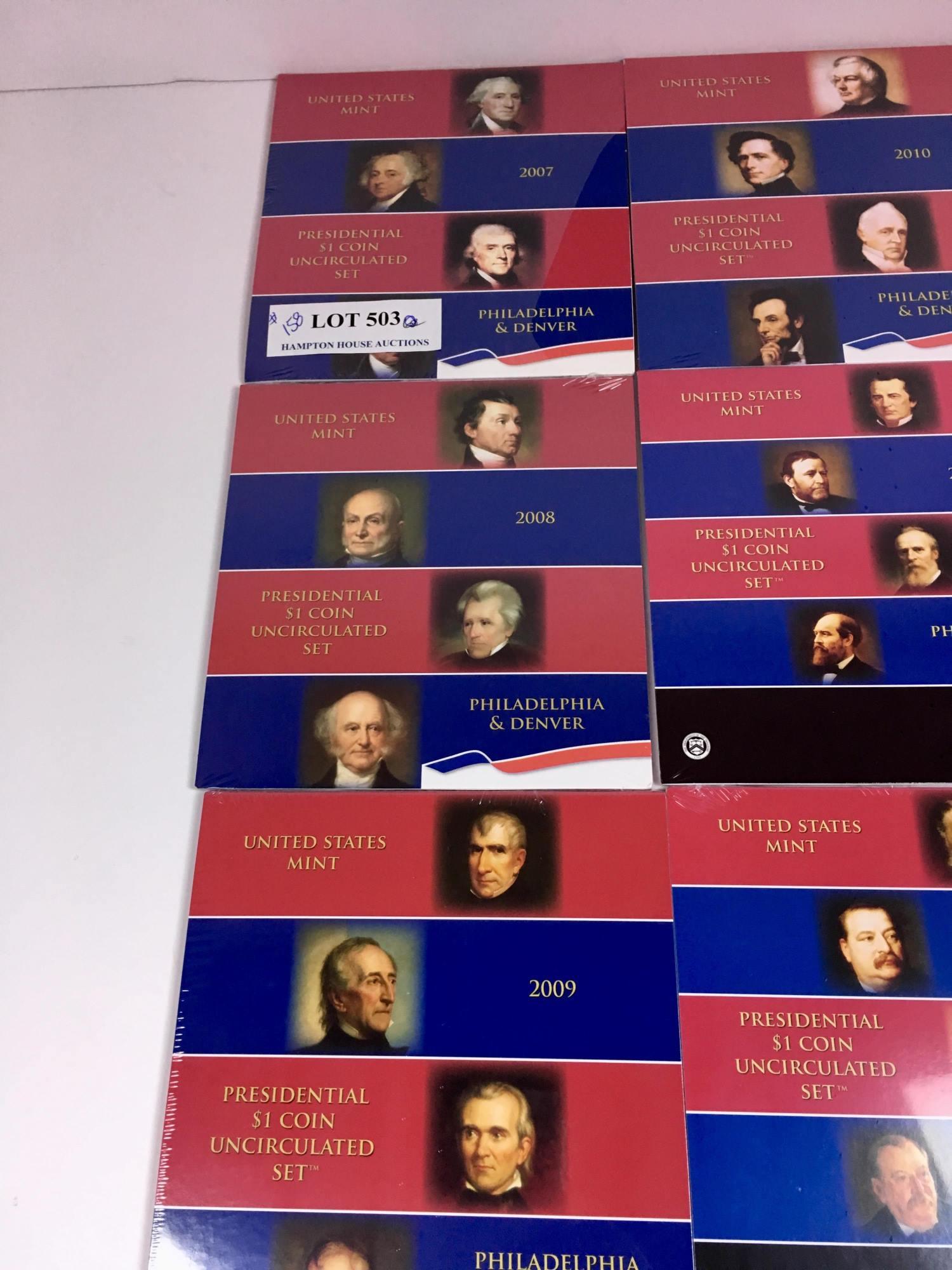 10 UNCIRCULATED $1 PRESIDENTIAL COIN SETS