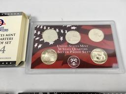 4 STATE QUARTERS SILVER PROOF SETS