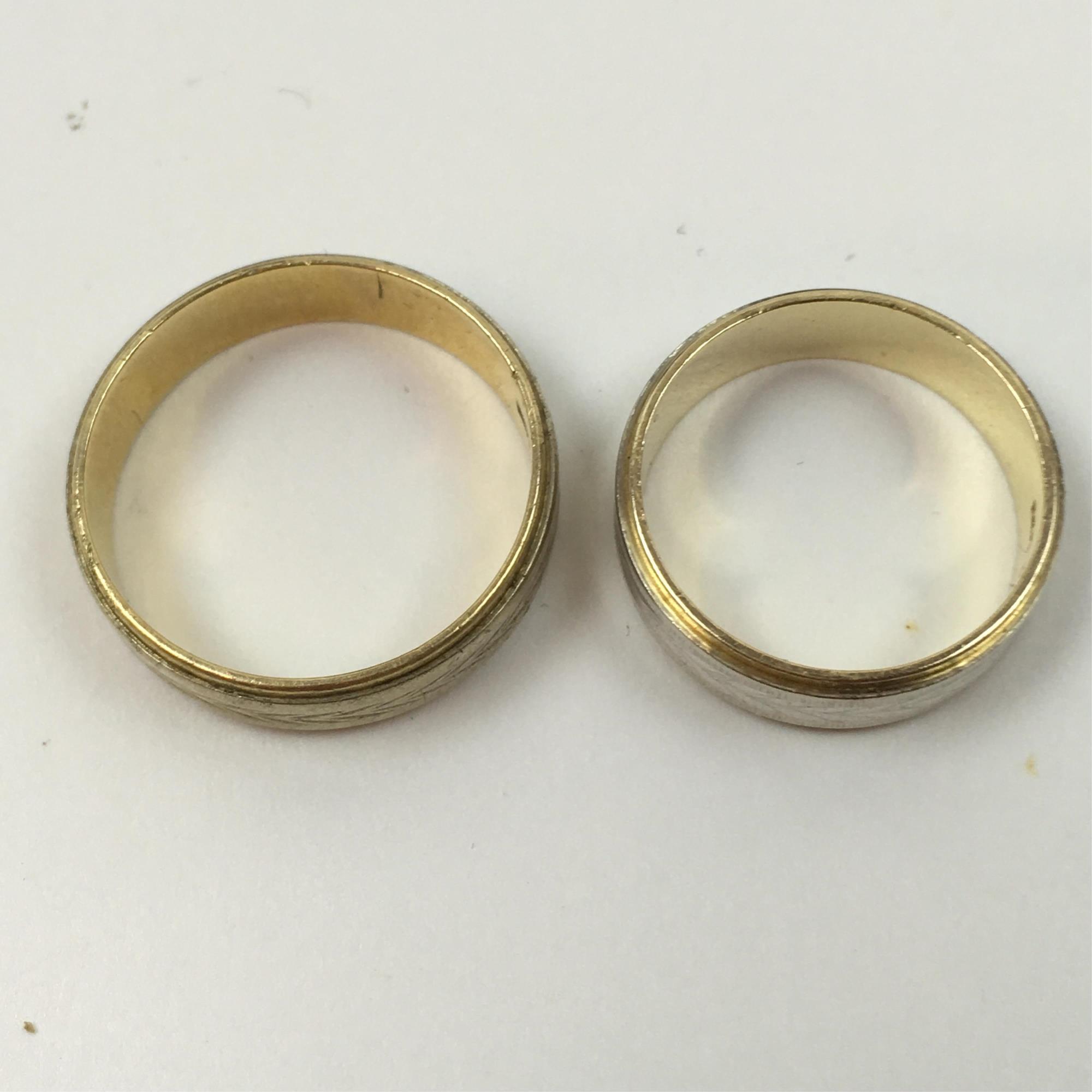 TWO 14K WEDDING BANDS