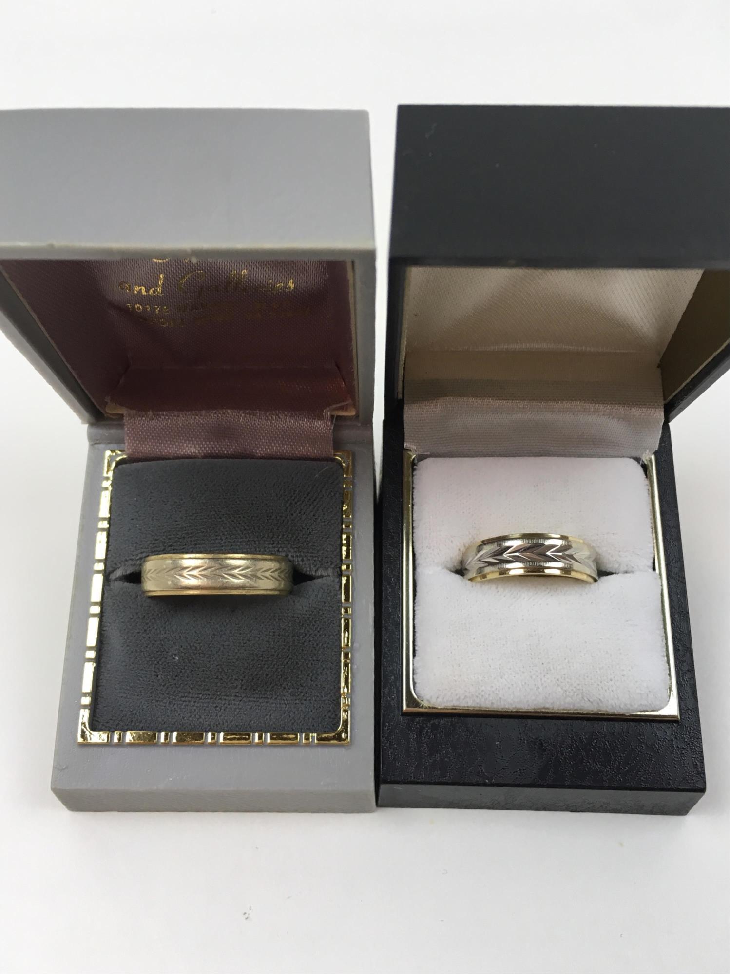 TWO 14K WEDDING BANDS
