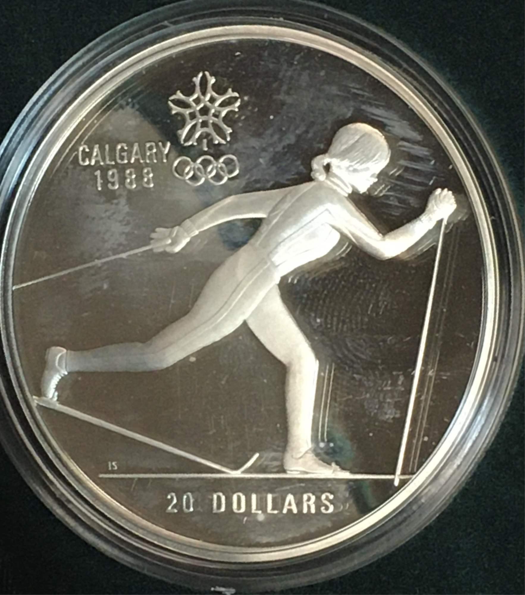 2 CALGERY 1988 OLYMPIC STERLING PROOF COINS