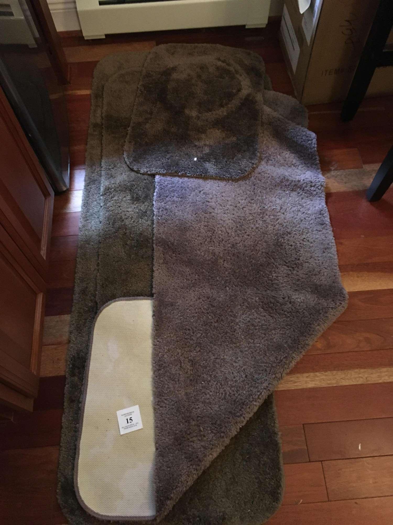 4 PIECE BATHROOM RUG SET