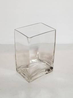 SET OF 3 GLASS VASES