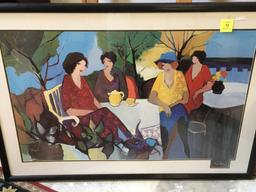 LARGE PRINT BY TARKEY TITLED AFTERNOON TEA