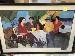 LARGE PRINT BY TARKEY TITLED AFTERNOON TEA