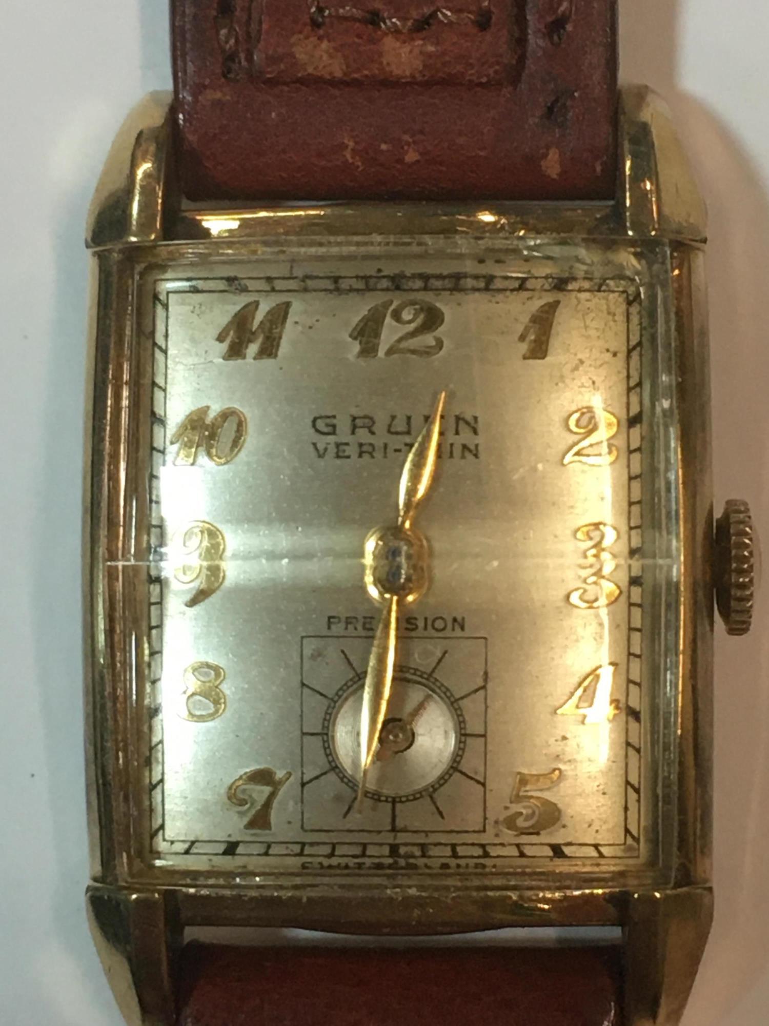 VINTAGE GRUEN VERI-THIN WRIST WATCH