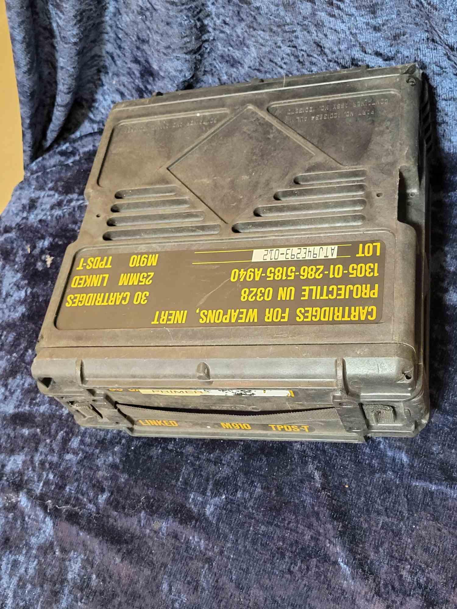 PAIR OF MILITARY AMMO BOXES FOR 25MM CARTRIDGES