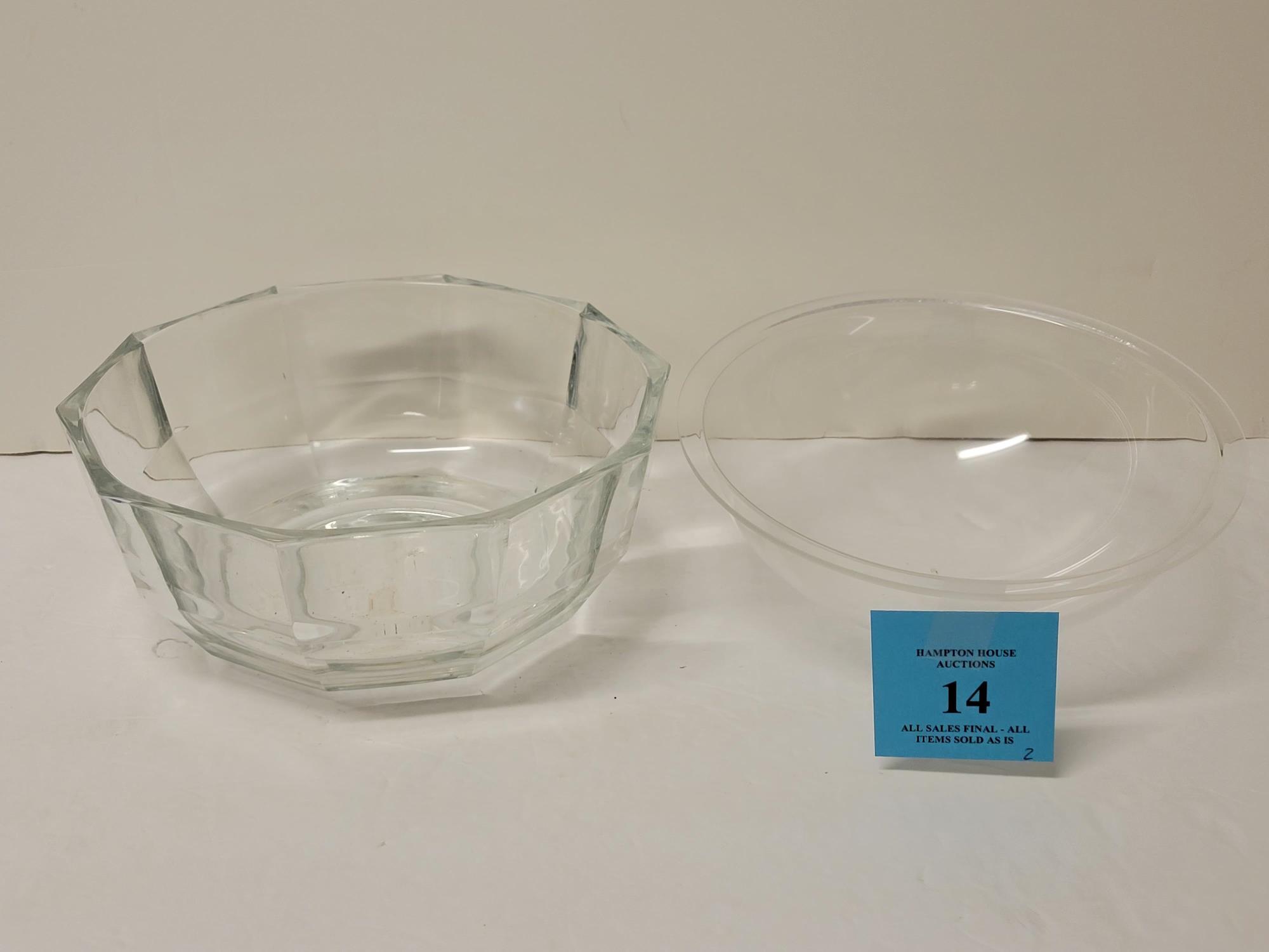 GLASS AND PLASTIC BOWL