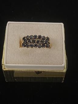 RING WITH BLUE STONES