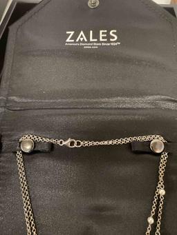 ZALES STERLING NECKLACE & MATCHING EARRINGS