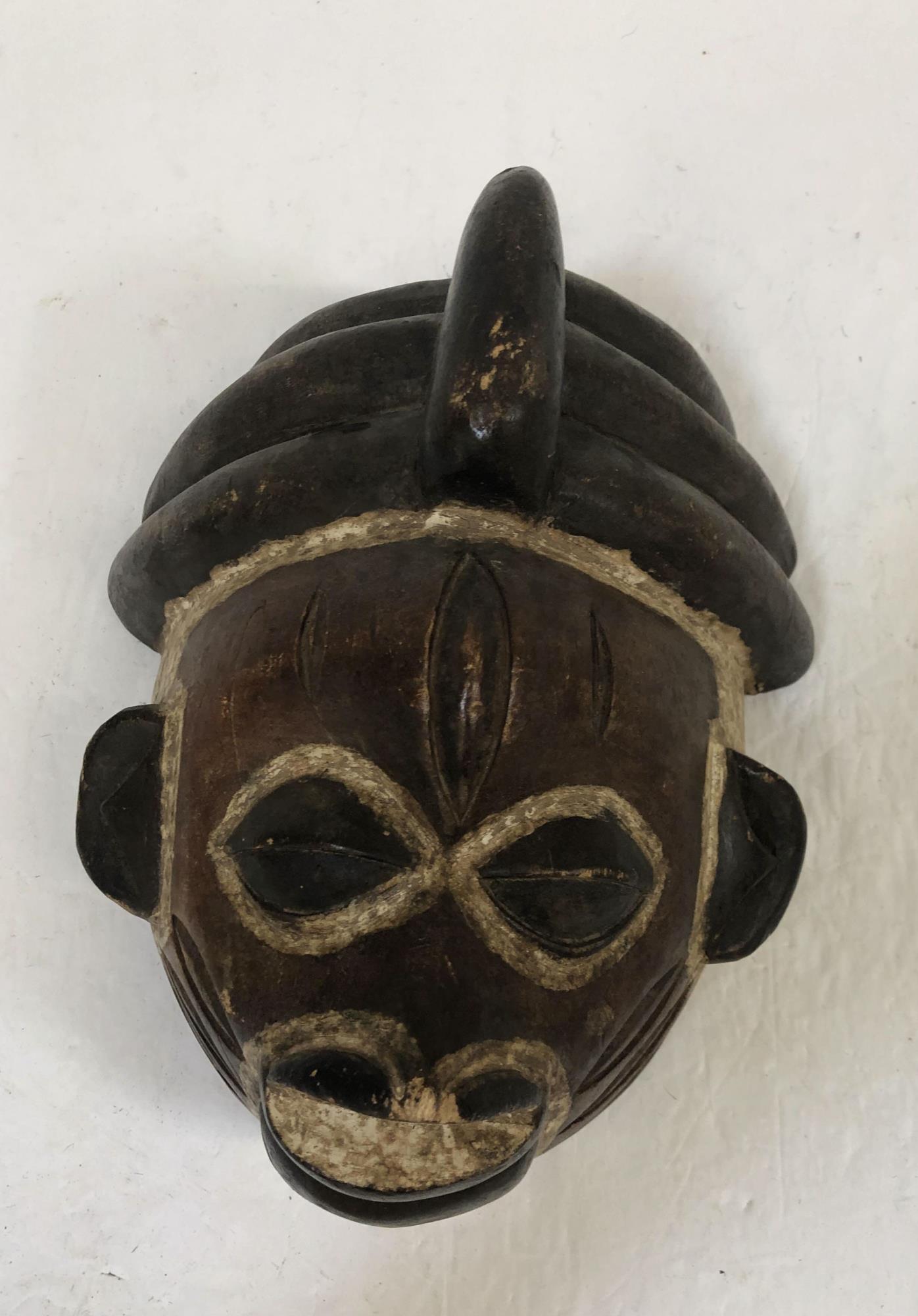 PAINTED WOOD TRIBAL MASK