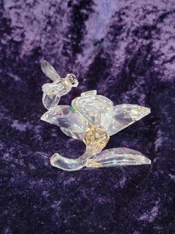 SWAROVSKI - CRYSTAL FLOWER & HONEY BEE FIGURE