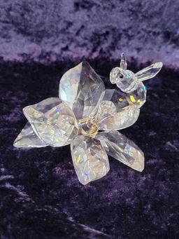 SWAROVSKI - CRYSTAL FLOWER & HONEY BEE FIGURE