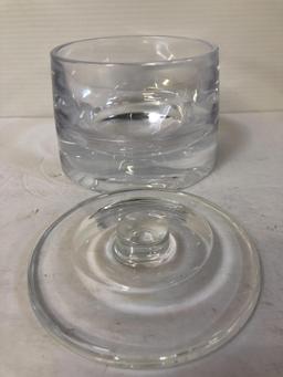 CLEAR ACRYLIC LIDDED VANITY BOWL