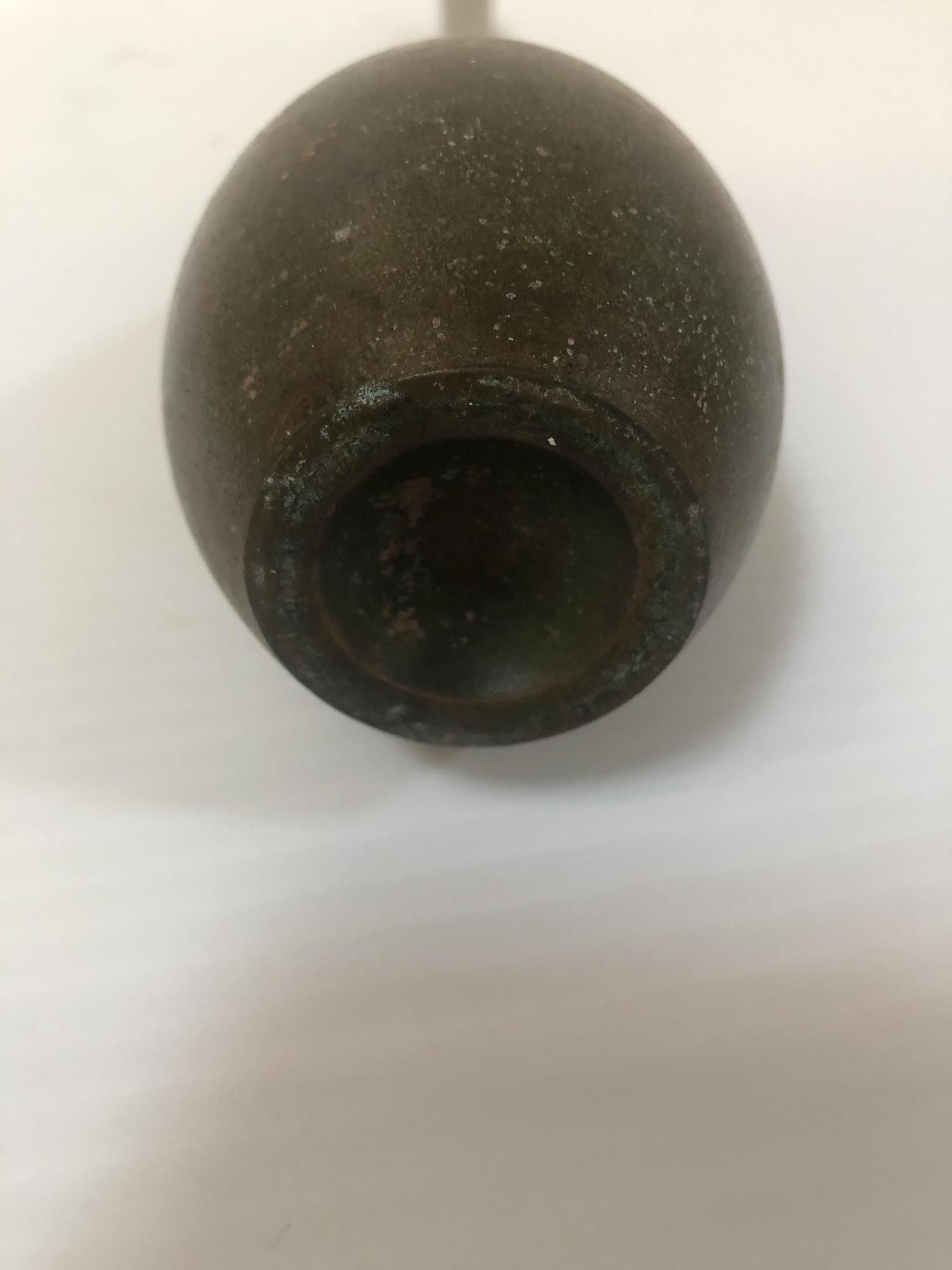 ASIAN BRONZE VASE WITH LONG NECK