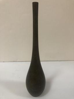 ASIAN BRONZE VASE WITH LONG NECK