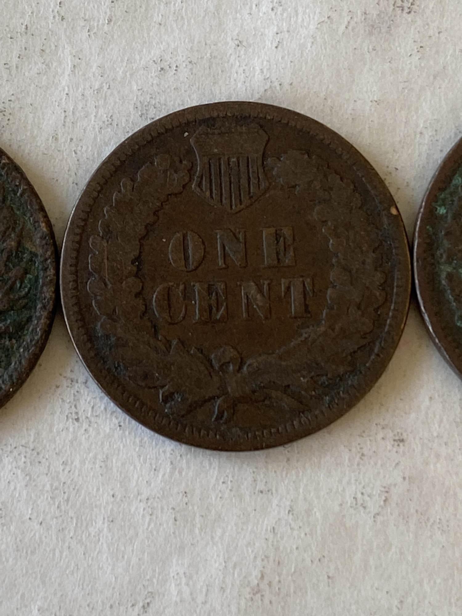 FIVE INDIAN HEAD CENTS