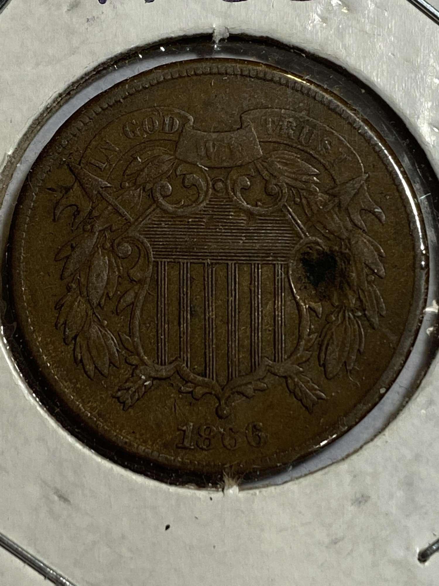 1866 TWO CENT PIECE