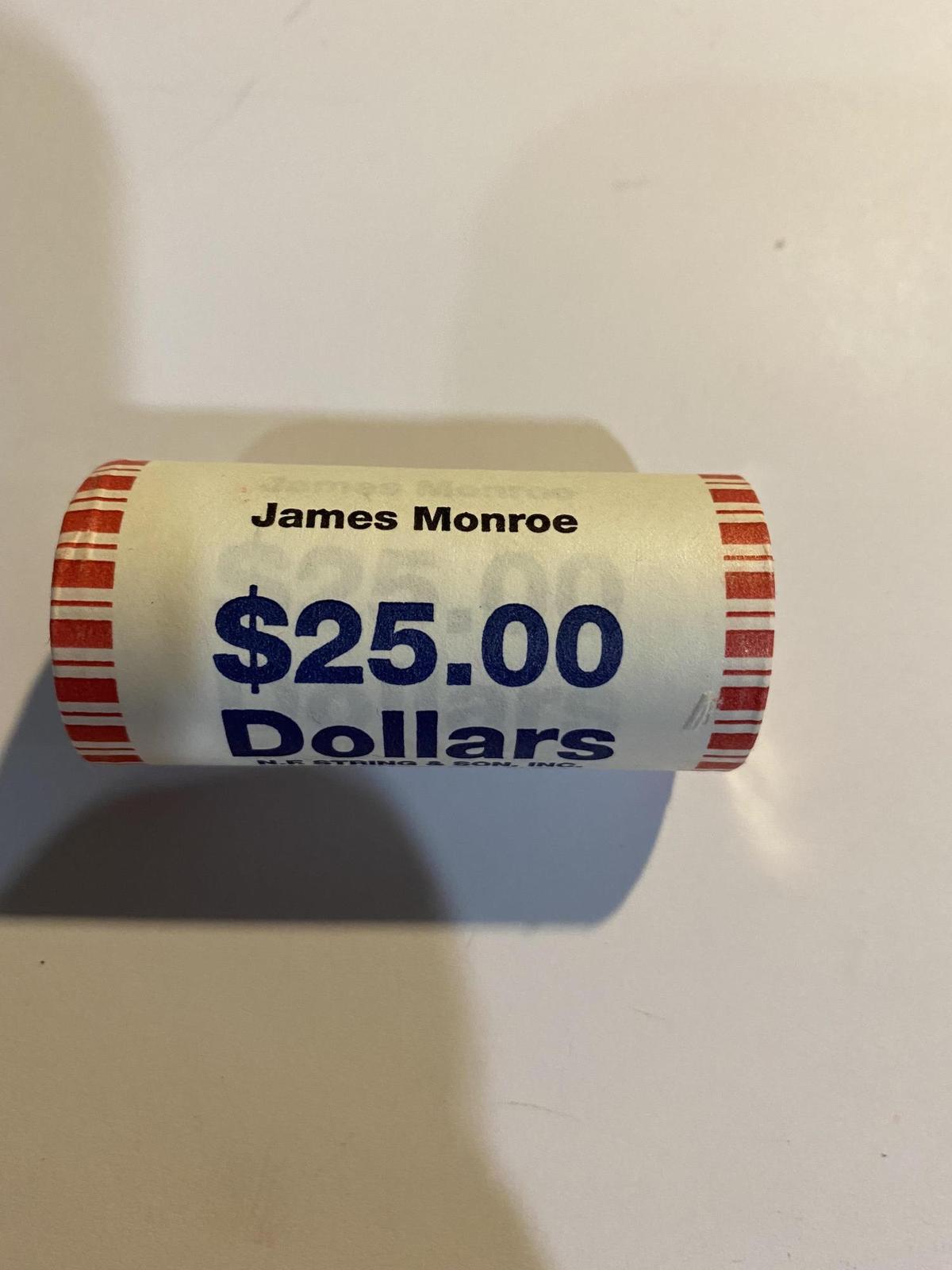 $25.00 MINT ROLL PRES. MONROE DOLLARS