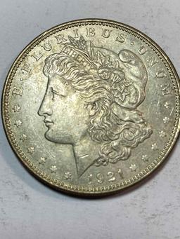 TWO 1921 MORGAN DOLLARS