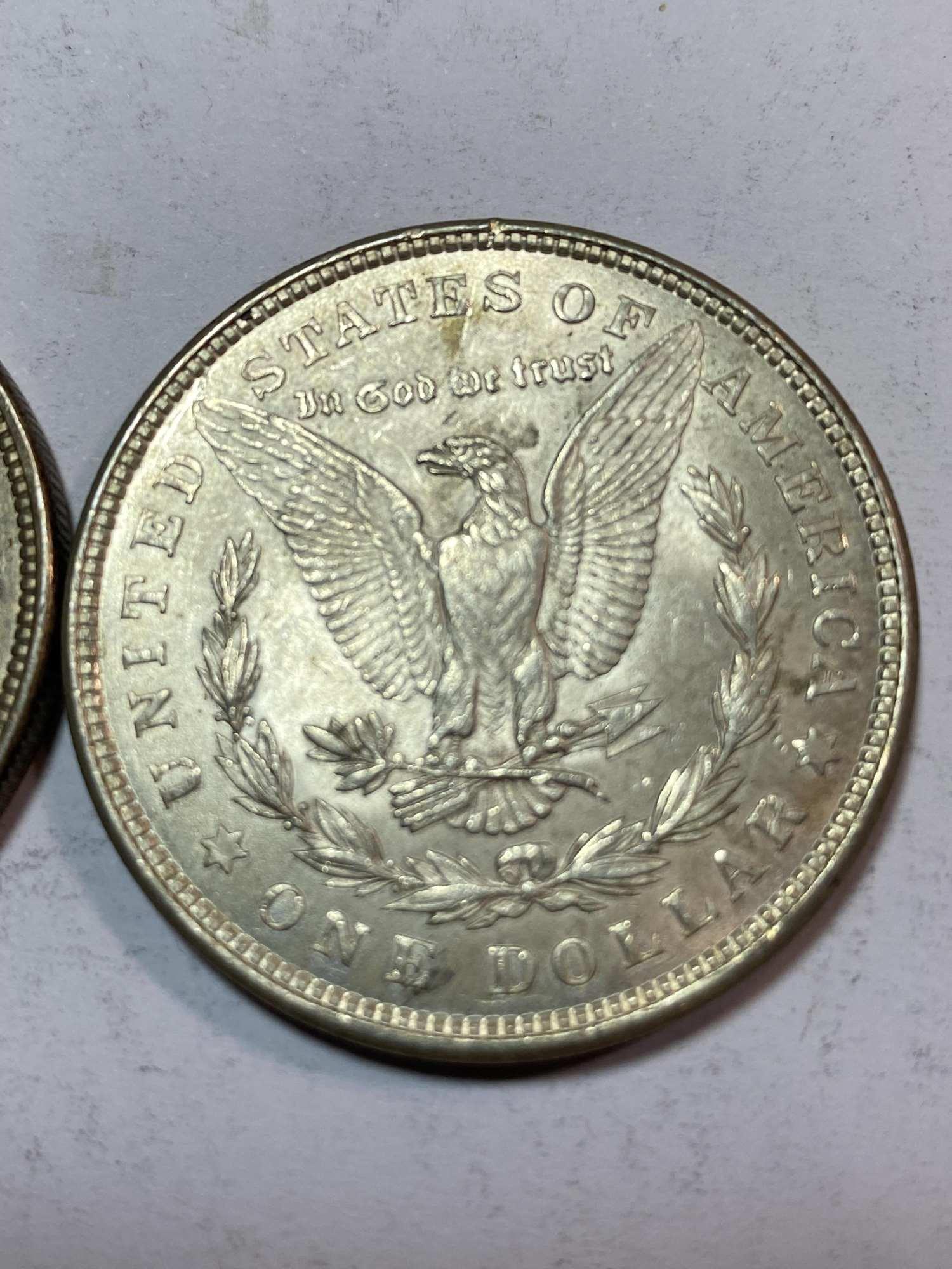 TWO 1921 MORGAN DOLLARS