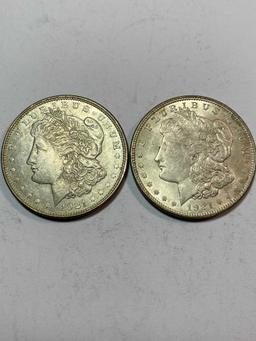 TWO 1921 MORGAN DOLLARS