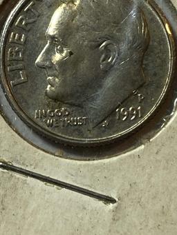 1991 P - ROOSEVELT DIME