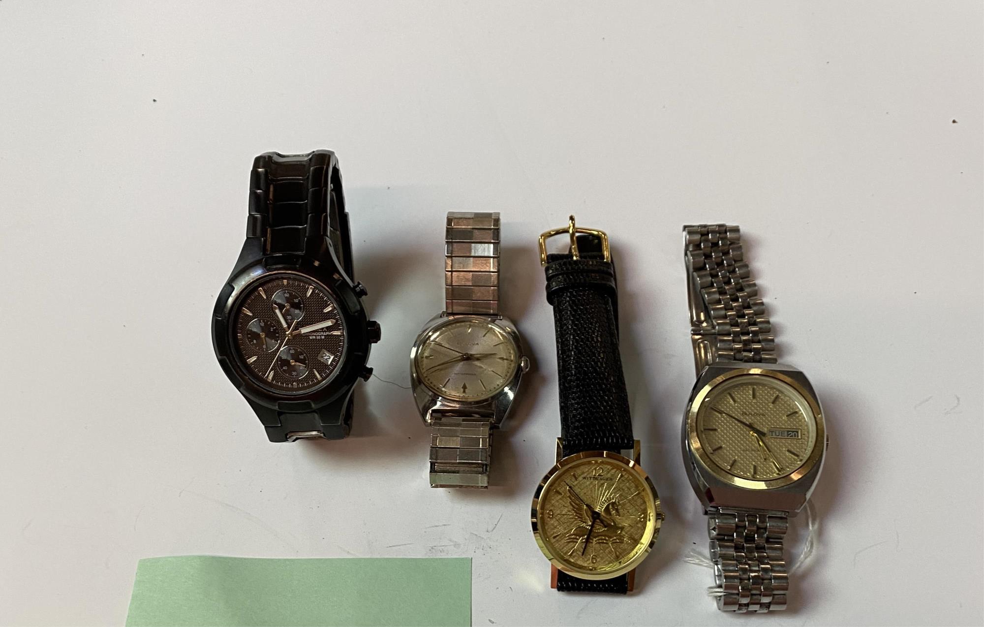 FOUR MEN'S WRIST WATCHES