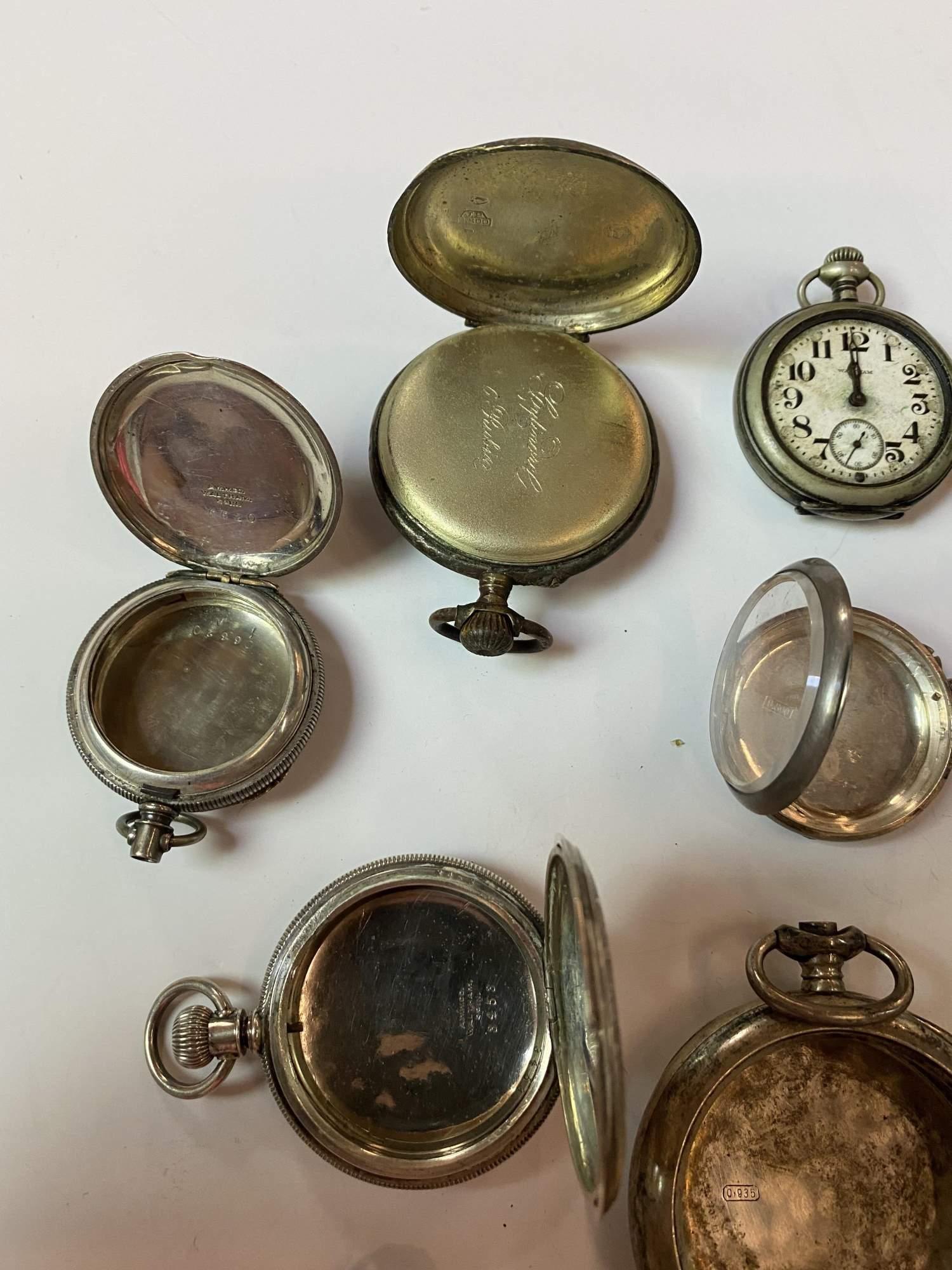 GROUP OF 12 POCKET WATCHES / CASES / PARTS