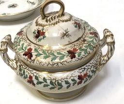 CROWN DERBY TUREEN WITH LID & STAND - 18th C?