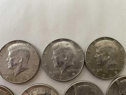 SEVEN JFK HALVES