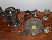 ELEVEN PIECES OF ASSEMBLED SILVER PLATE
