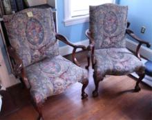 VERY NICE PAIR OF CHIPPENDALE ARM CHAIRS