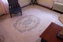 LARGE CREAM COLORED ASIAN STYLED RUG