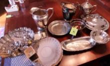 33 PIECES OF SILVER PLATE/PEWTER/ OR OTHER