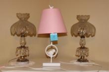 GROUP OF 3 TABLE LAMPS