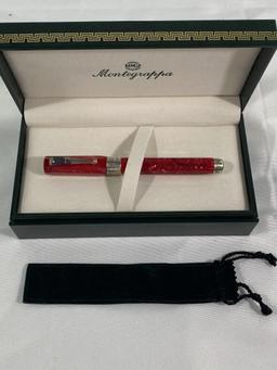 MONTEGRAPPA ROLLER BALL PEN IN RED!!!