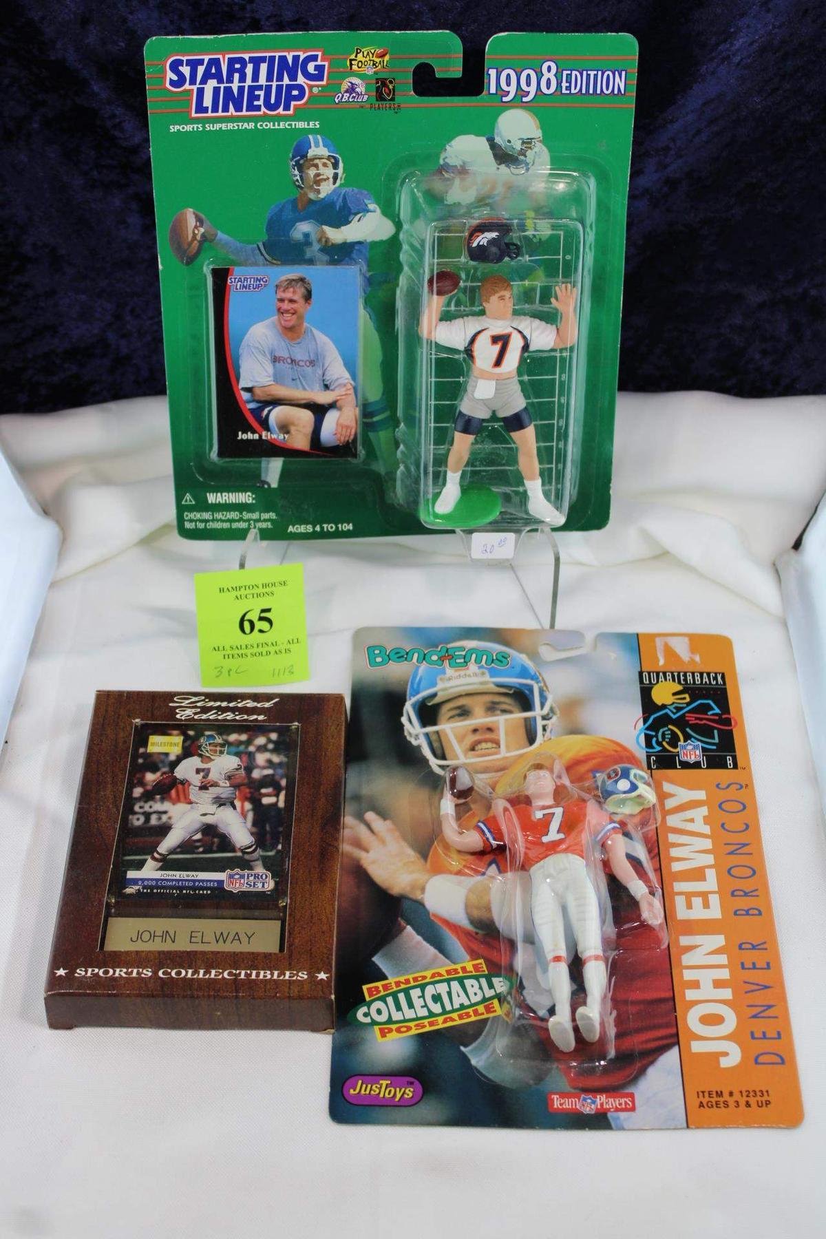 3 JOHN ELWAY COLLECTIBLES