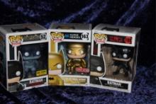 3 BATMAN  FUNKO POPS